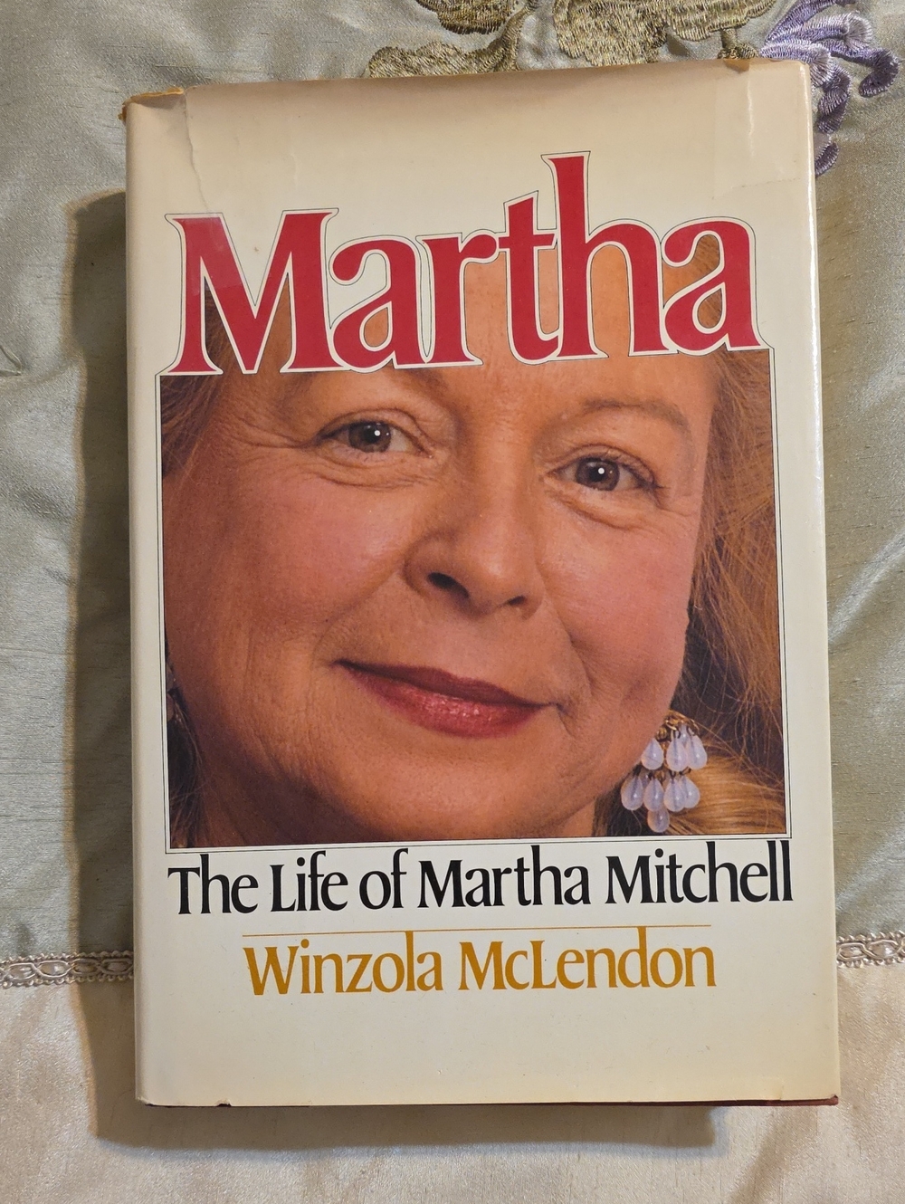 Martha: The Life of Martha Mitchell - Hardcover Book (White, Red, Gold)